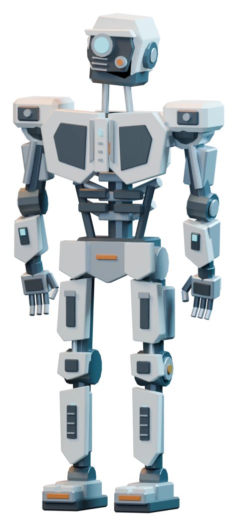 Starframe’s industrial endoskeleton, rendered from the in-game character model