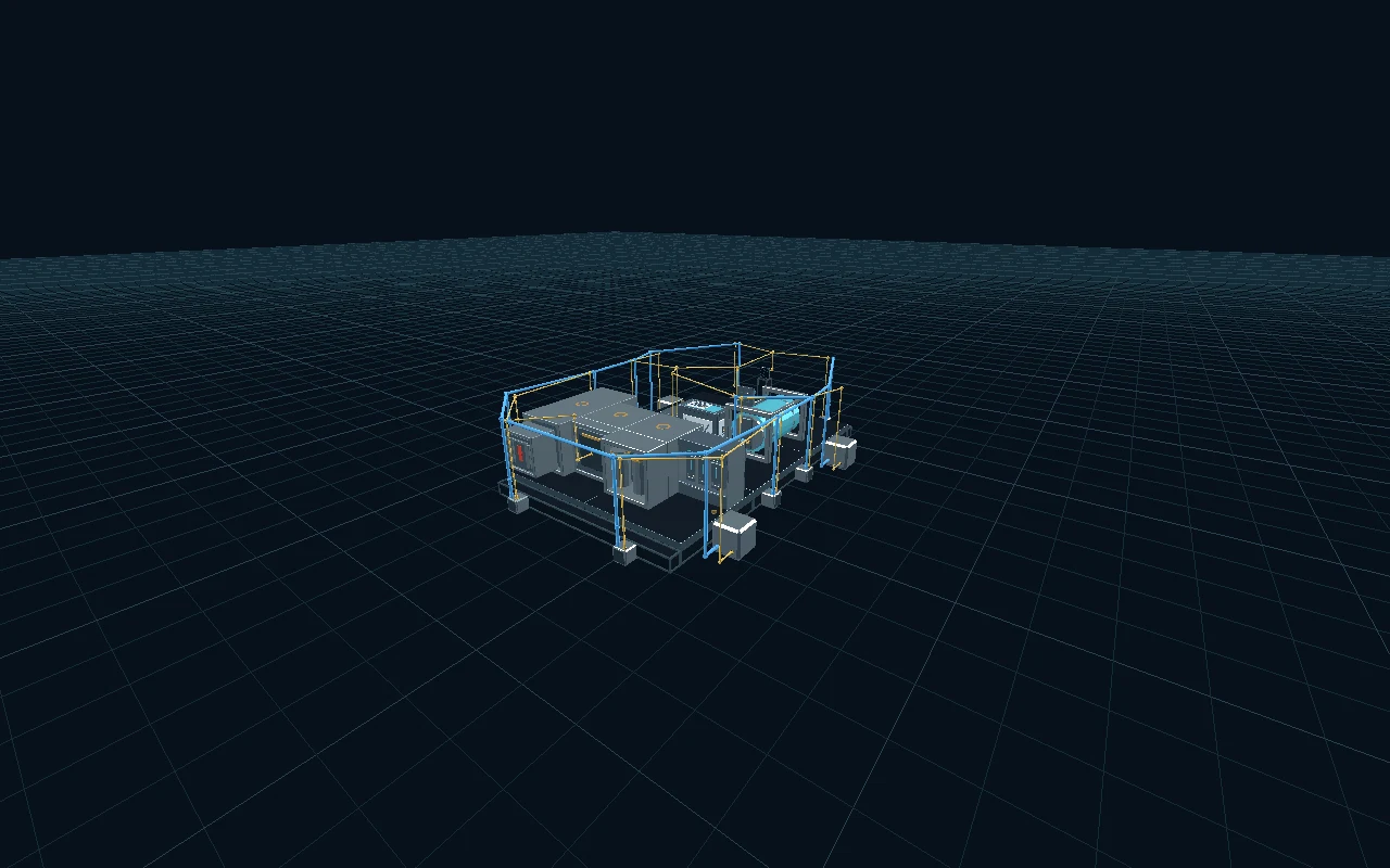 A player-built spacecraft with its own frame, hull and flight devices in the Ship Designer
